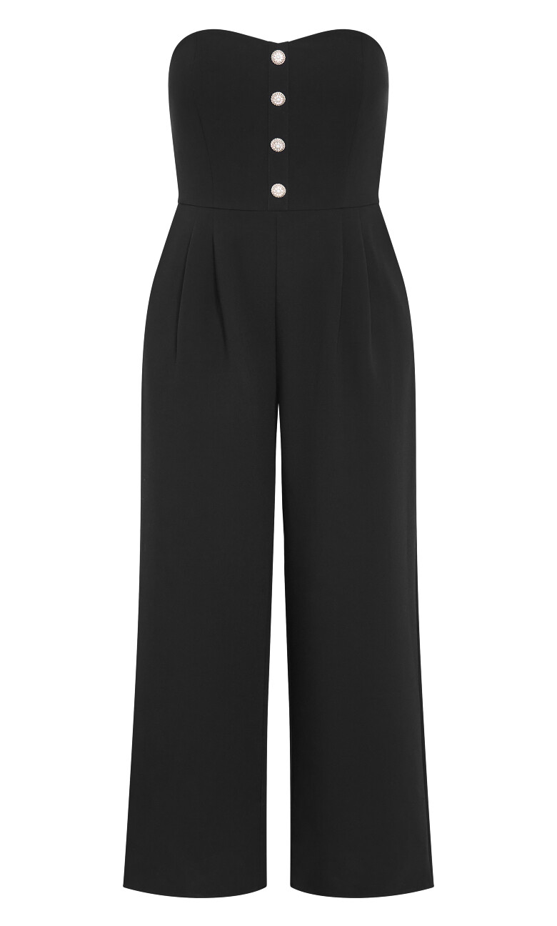 Alexi Strapless Jumpsuit - black