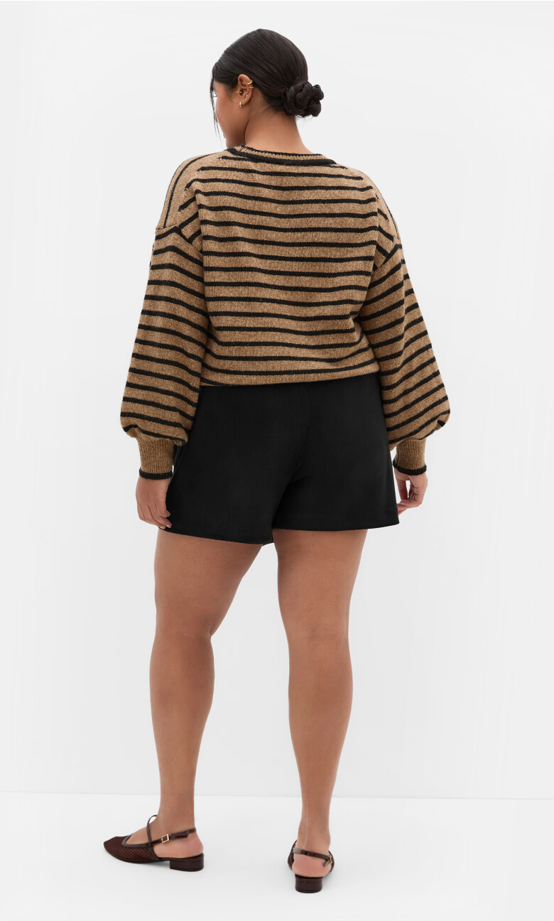 Sueded Mini Skort - black