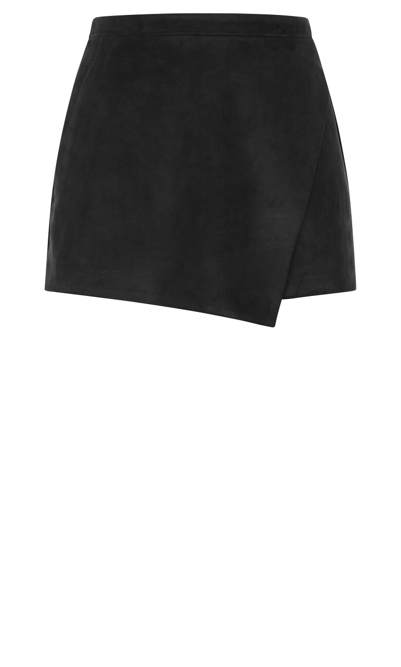 Sueded Mini Skort - black
