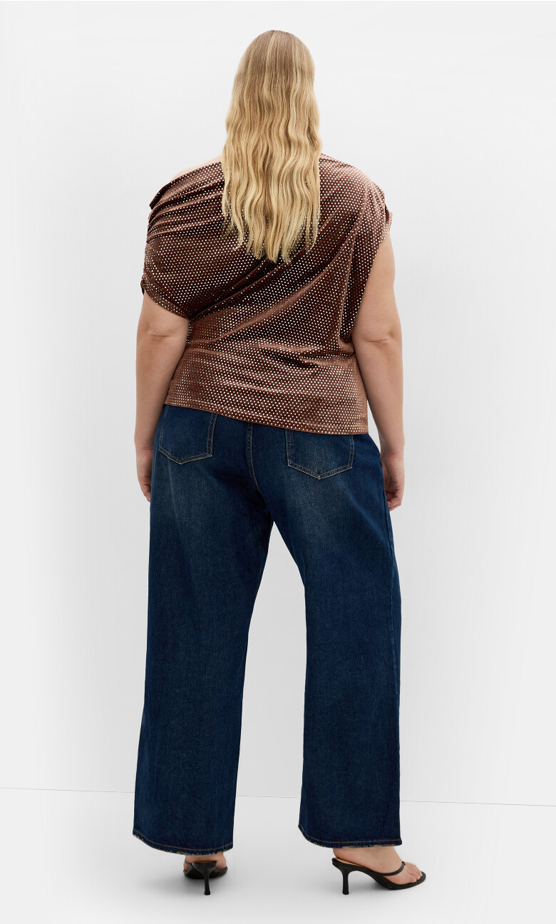 Shimmy Off Shoulder Top - bronze