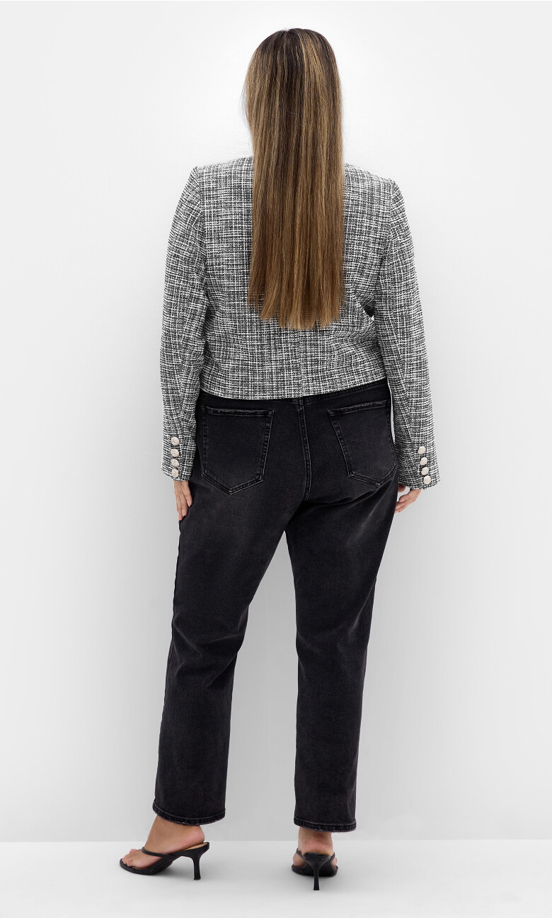 Becka Boucle Jacket - black check