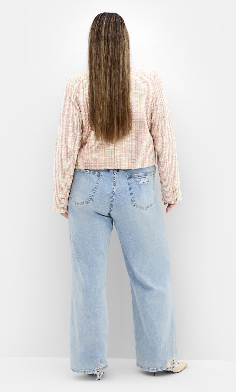 Becka Boucle Jacket - rose check
