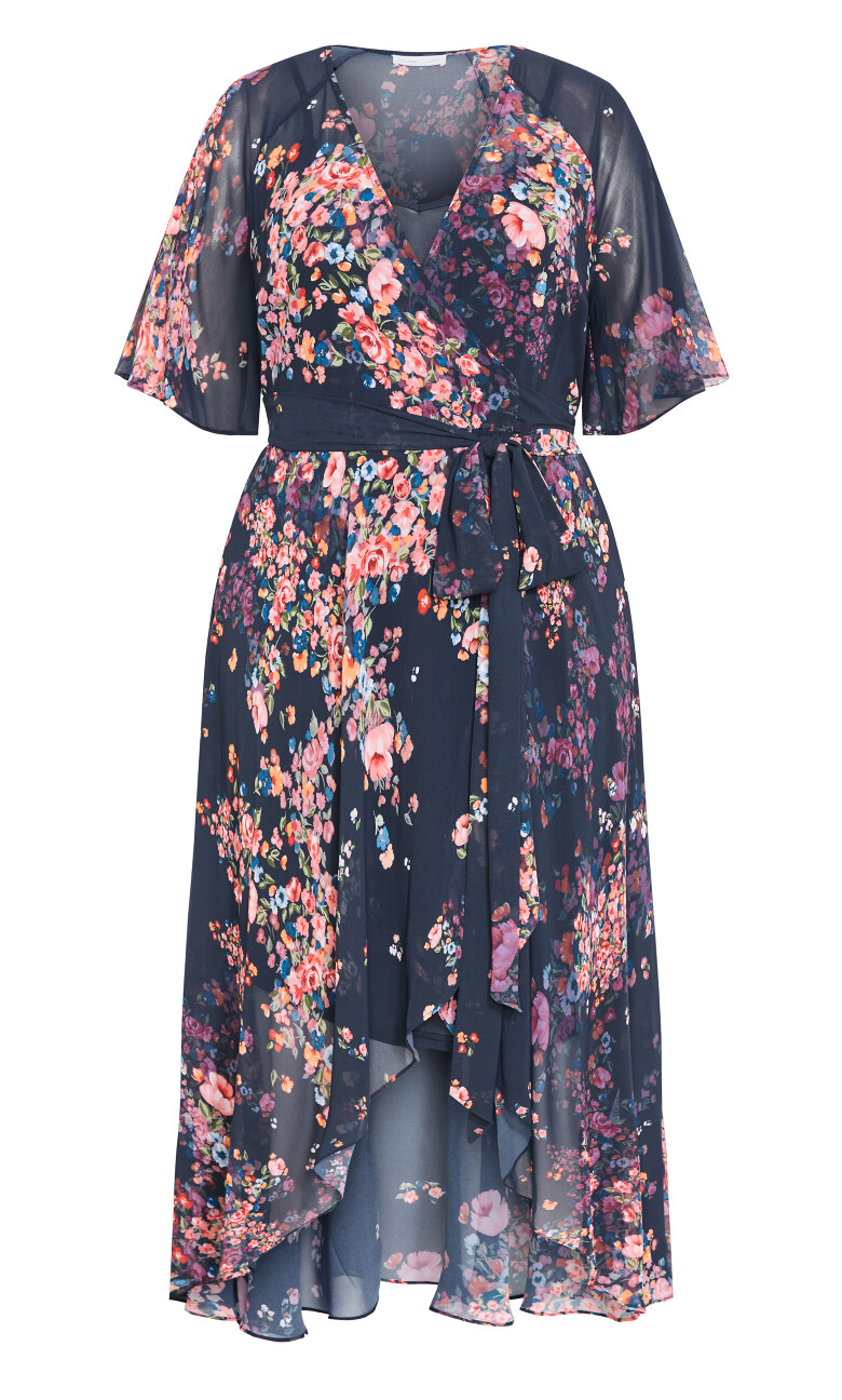 Lovers Lane Print Dress - royal blue