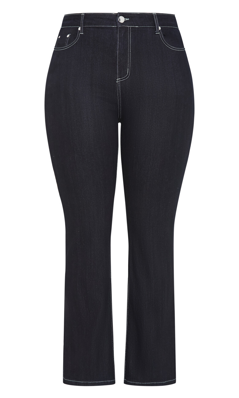 CC Bootleg Short Denim Jean - dark wash