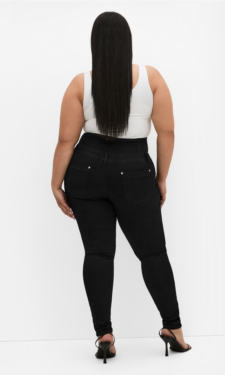 Harley Fit Corset Skinny Regular Jean - black