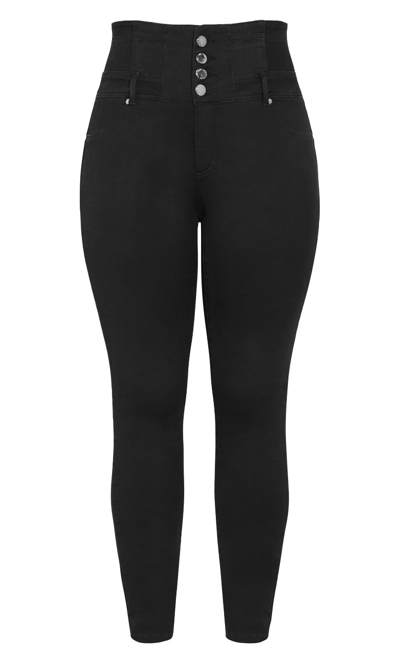 Harley Fit Corset Skinny Regular Jean - black