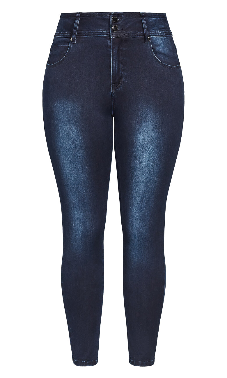 Harley Fit Skinny Petite Jean - dark wash