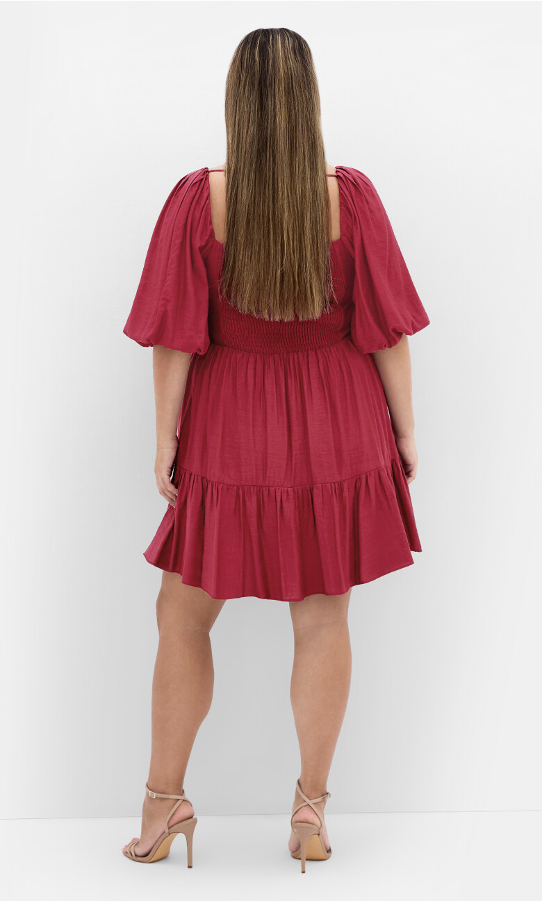 Mindy Babydoll Mini Dress - shiraz