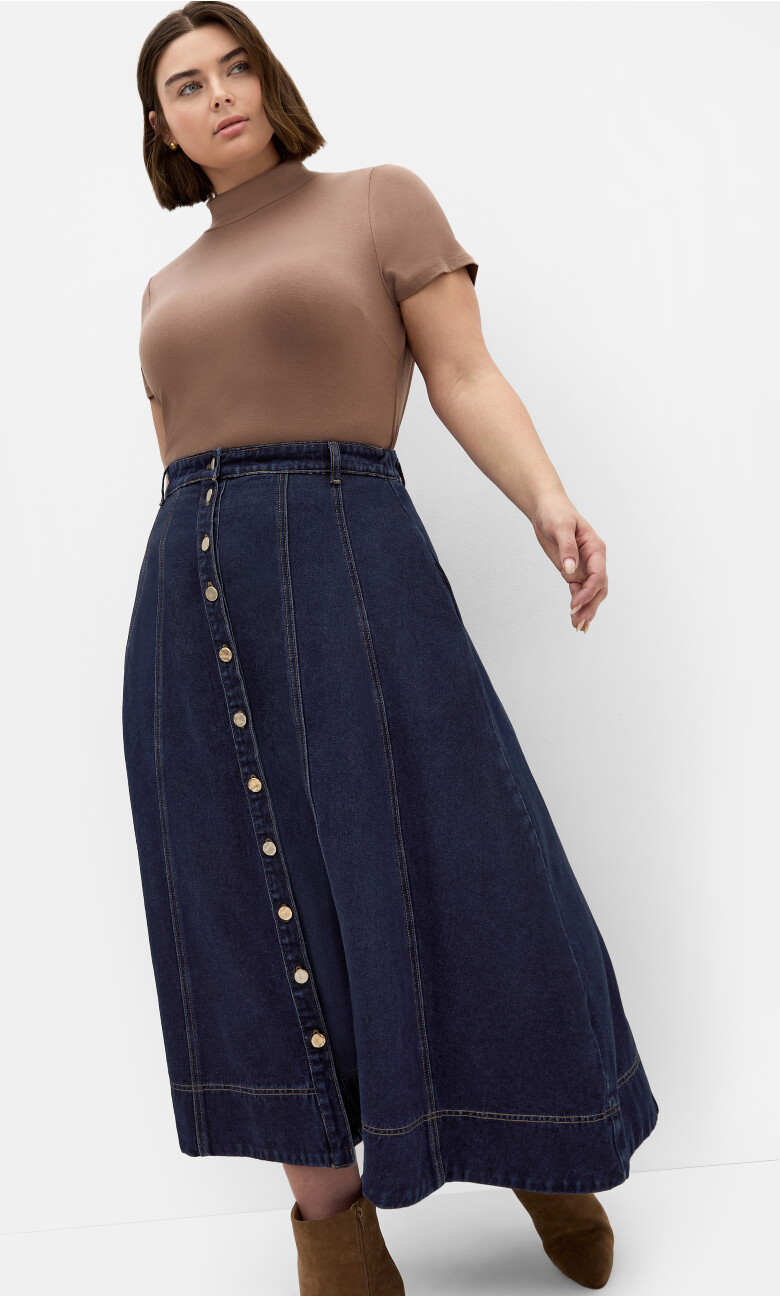 Ariana Denim Skirt - dark wash