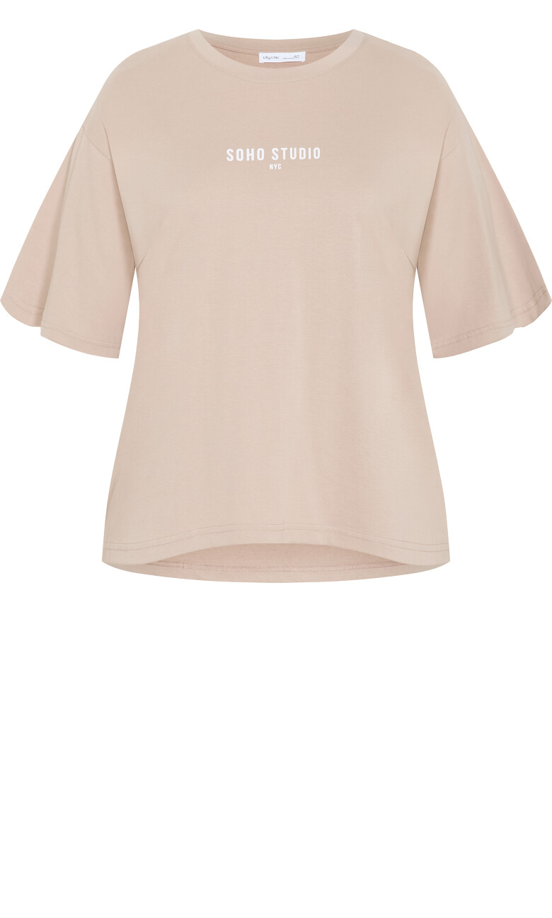 Soho Cotton Tee - stone