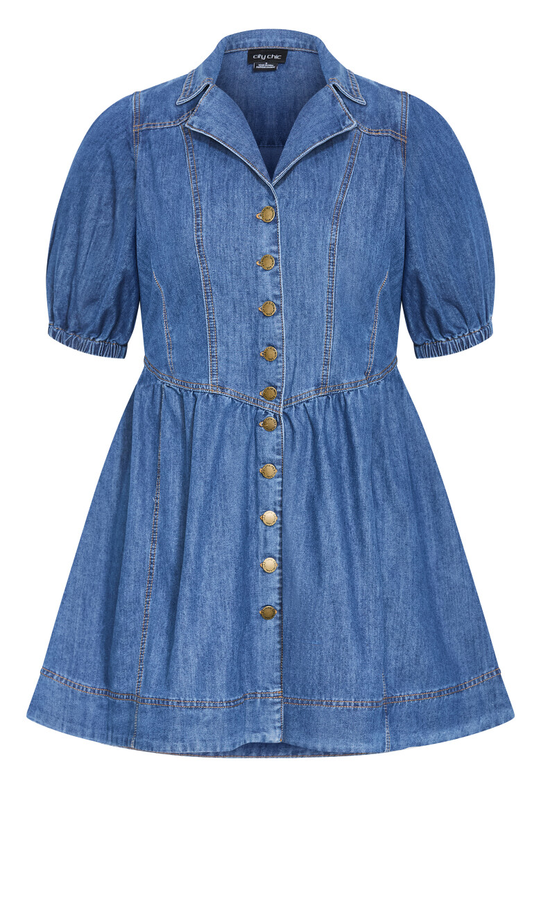 Kai Denim Mini Dress - mid wash