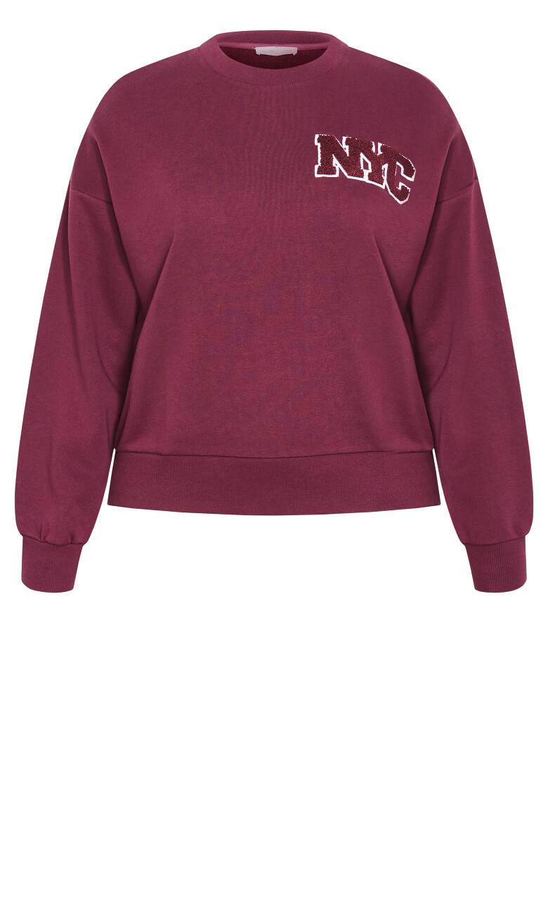 NYC Storm Sweatshirt - cherry