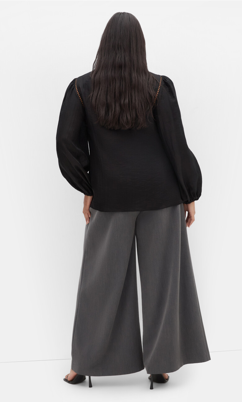 Lorelai Long Sleeve Top - black