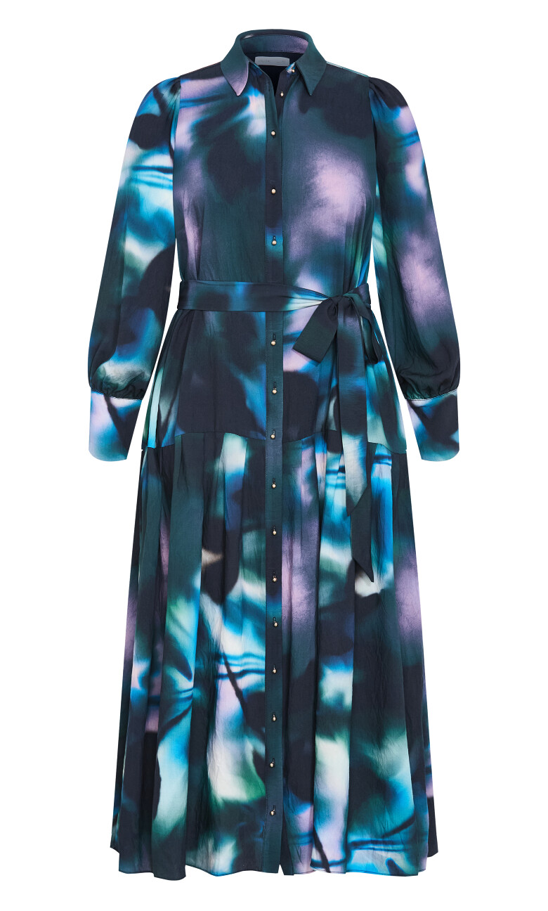 Haze Bloom Maxi Dress - deep ocean