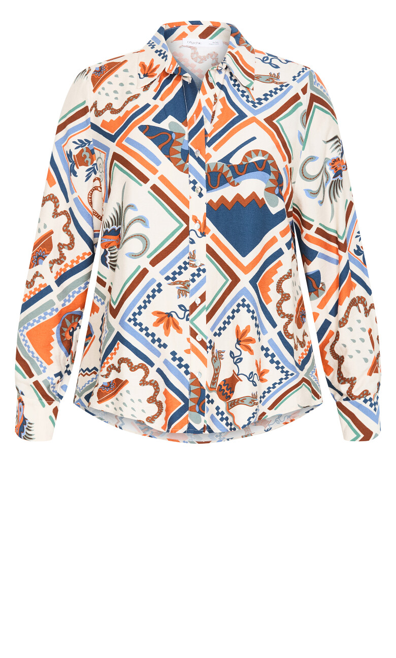 Surface Long Sleeve Print Shirt - neutral