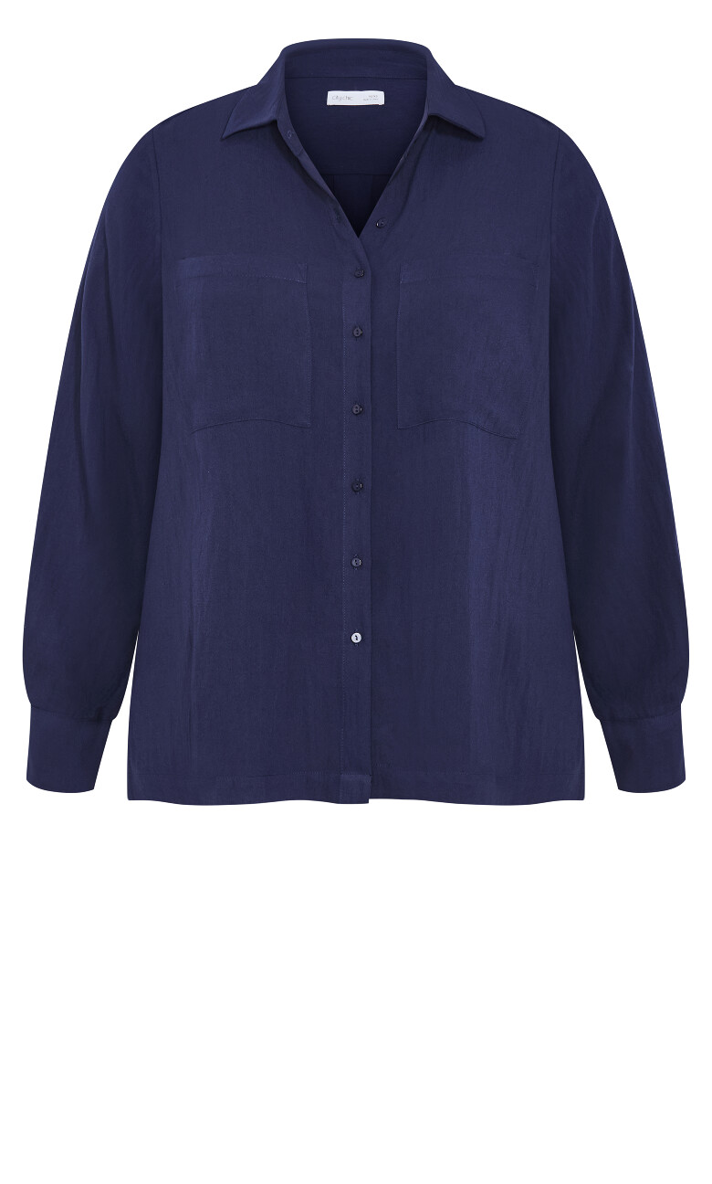 Elly Long Sleeve Shirt - navy