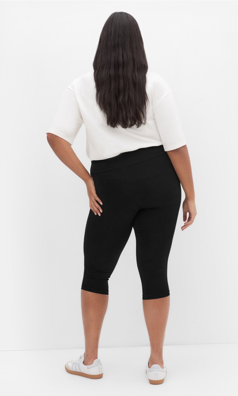 3/4 Length Wide Band Legging - black
