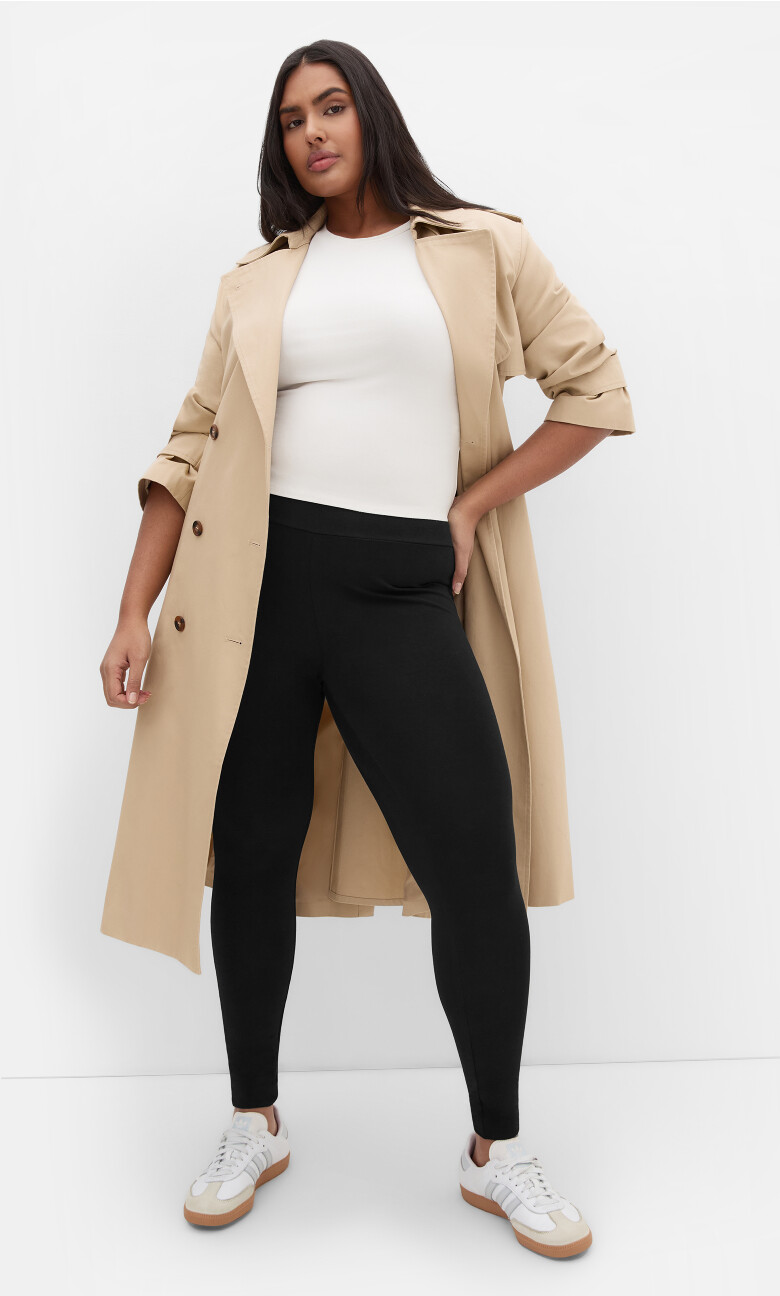 Full Length Wide Band Legging - black