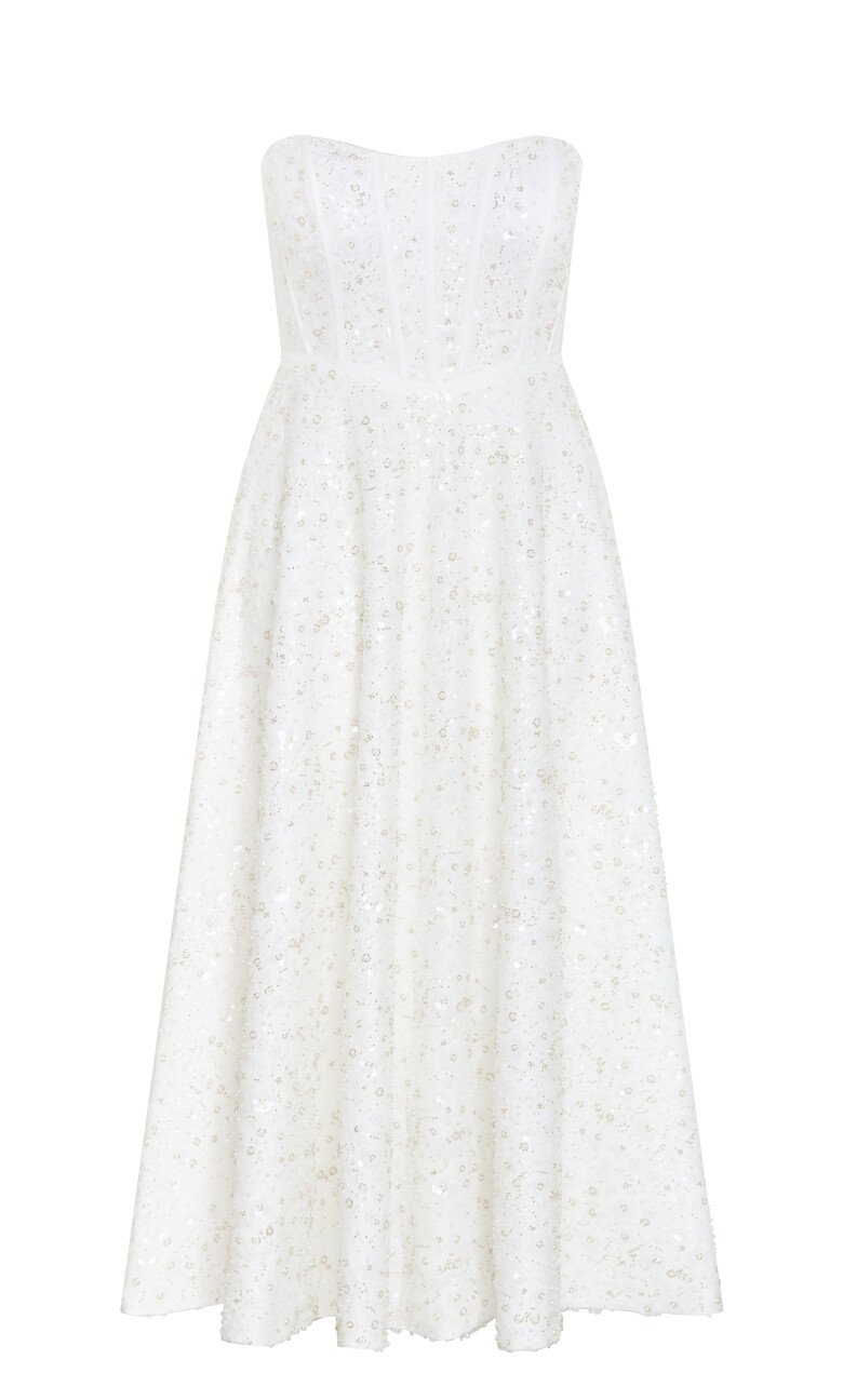 Magnetise Strapless Maxi Dress - ivory