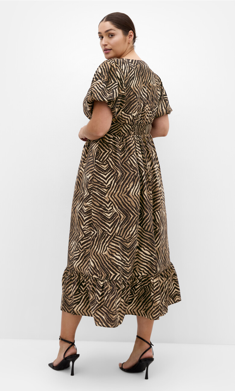 Daphne Print Maxi Dress - dark chocolate
