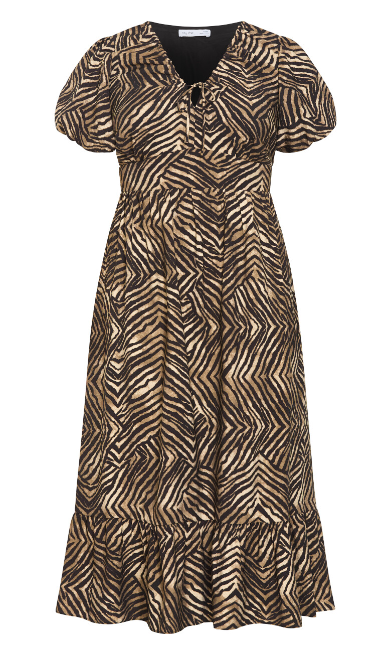 Daphne Print Maxi Dress - dark chocolate