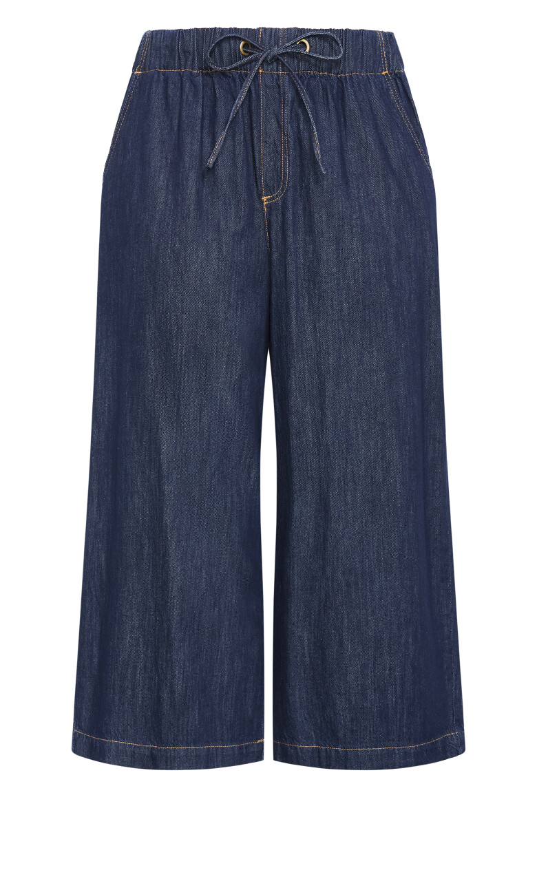 Tia Crop Denim Pant - dark wash