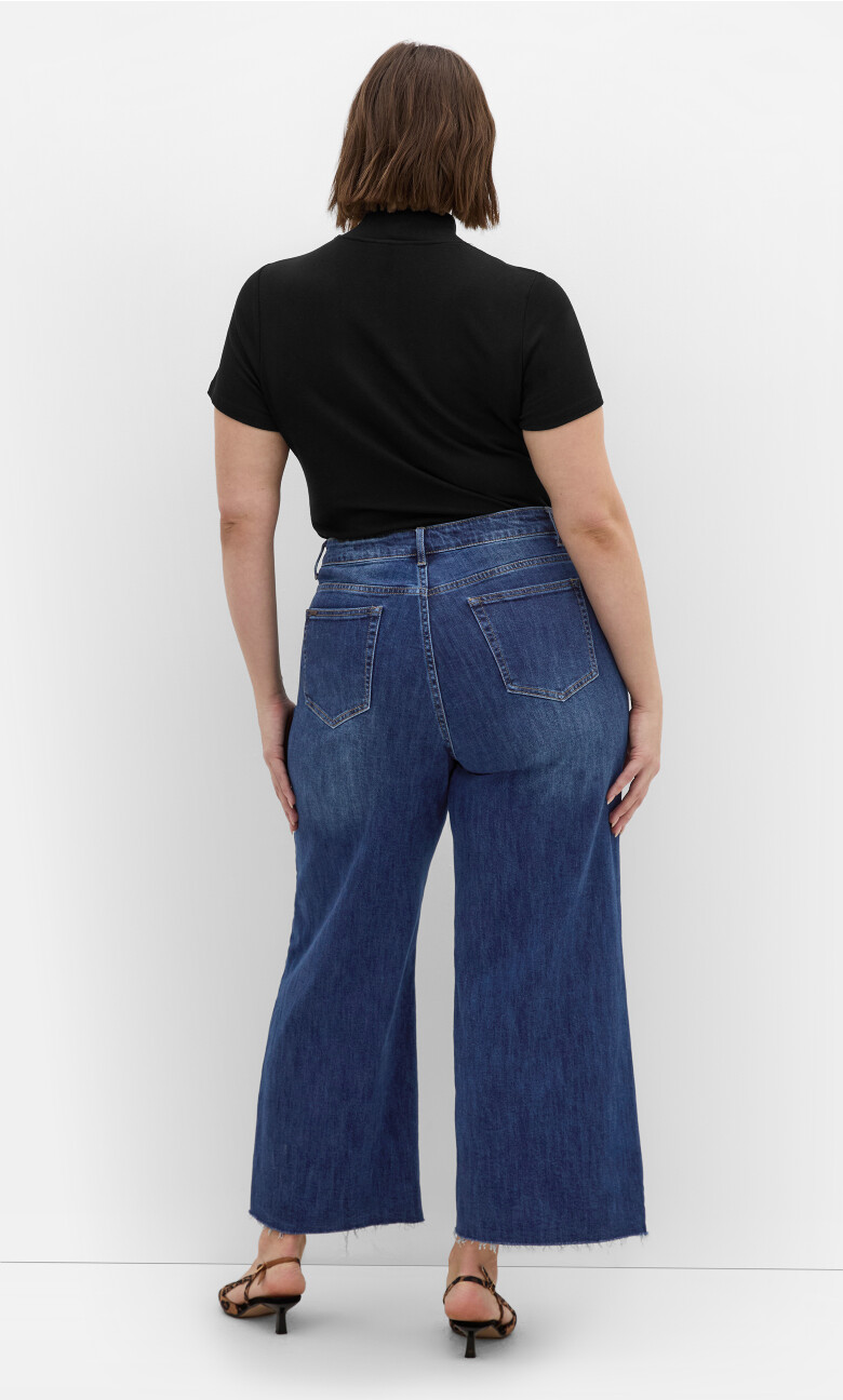 Harley Fit Jayla Wide Leg Jean - mid wash