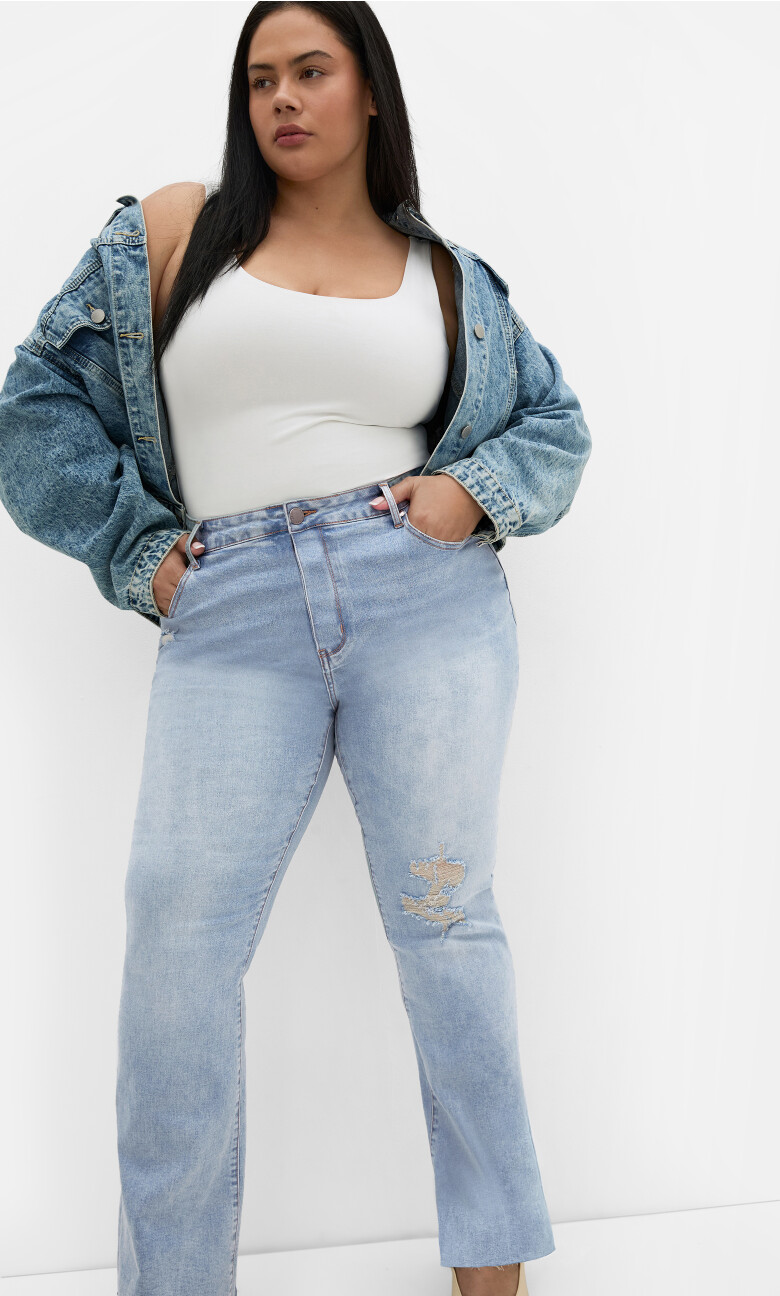 Harley Fit Marli Bootleg Jean - light wash