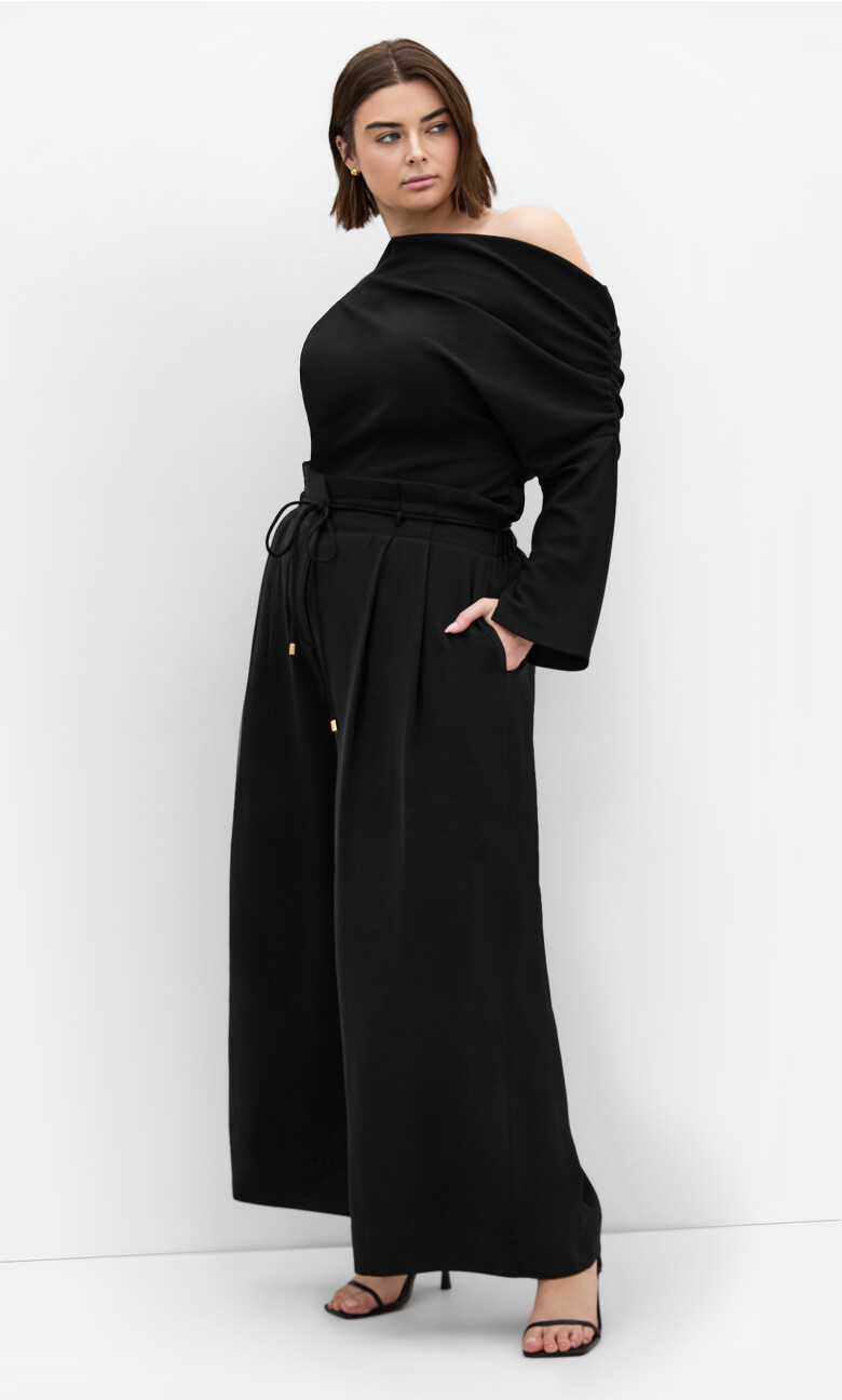 Shania Wide Leg Pant - black