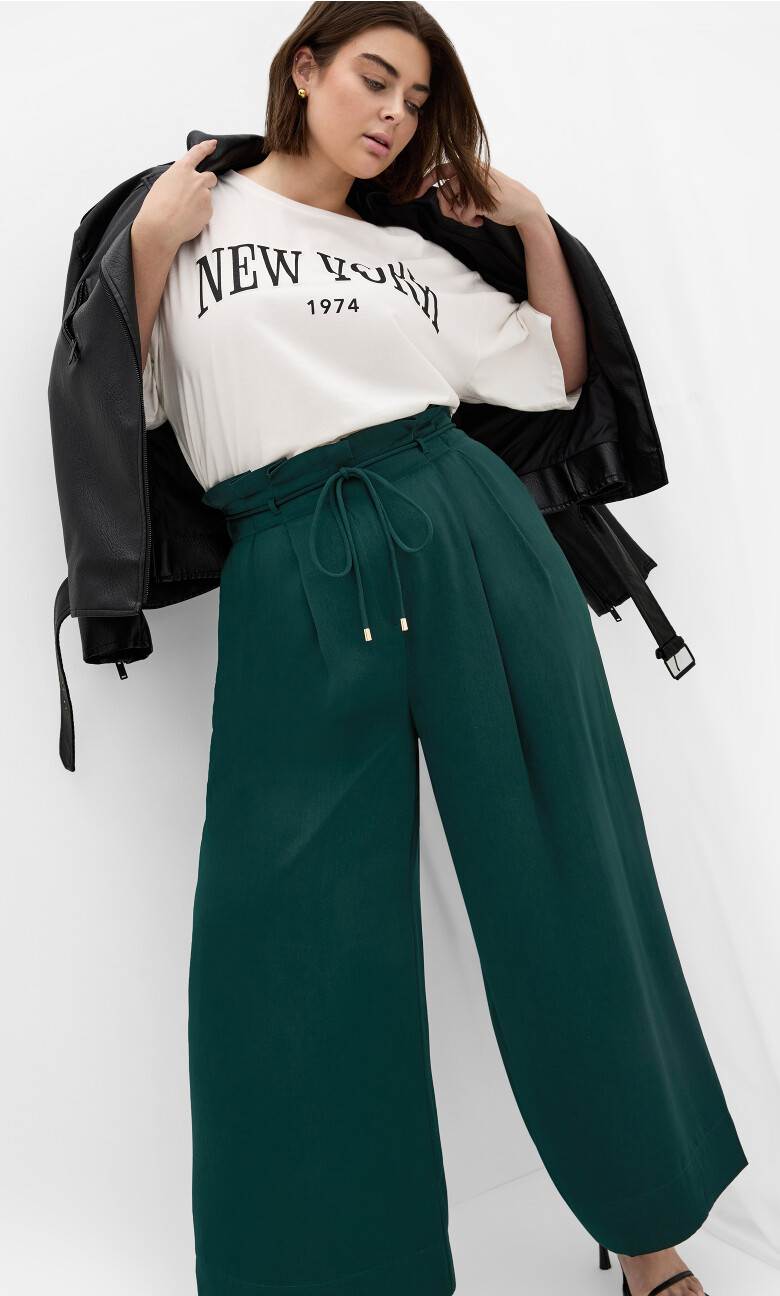 Plus Size PANT SHANIA - FOREST