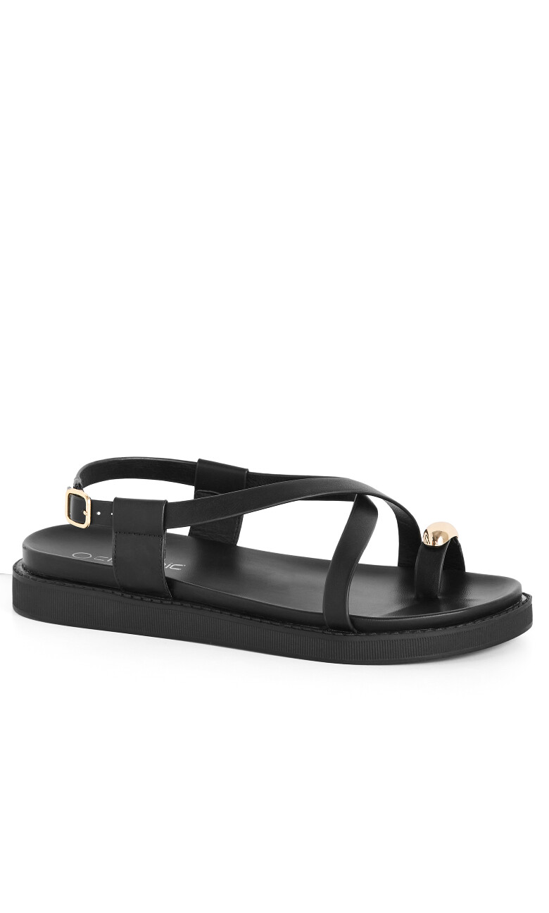 Plus Size WIDE FIT Chloe Sandal - black