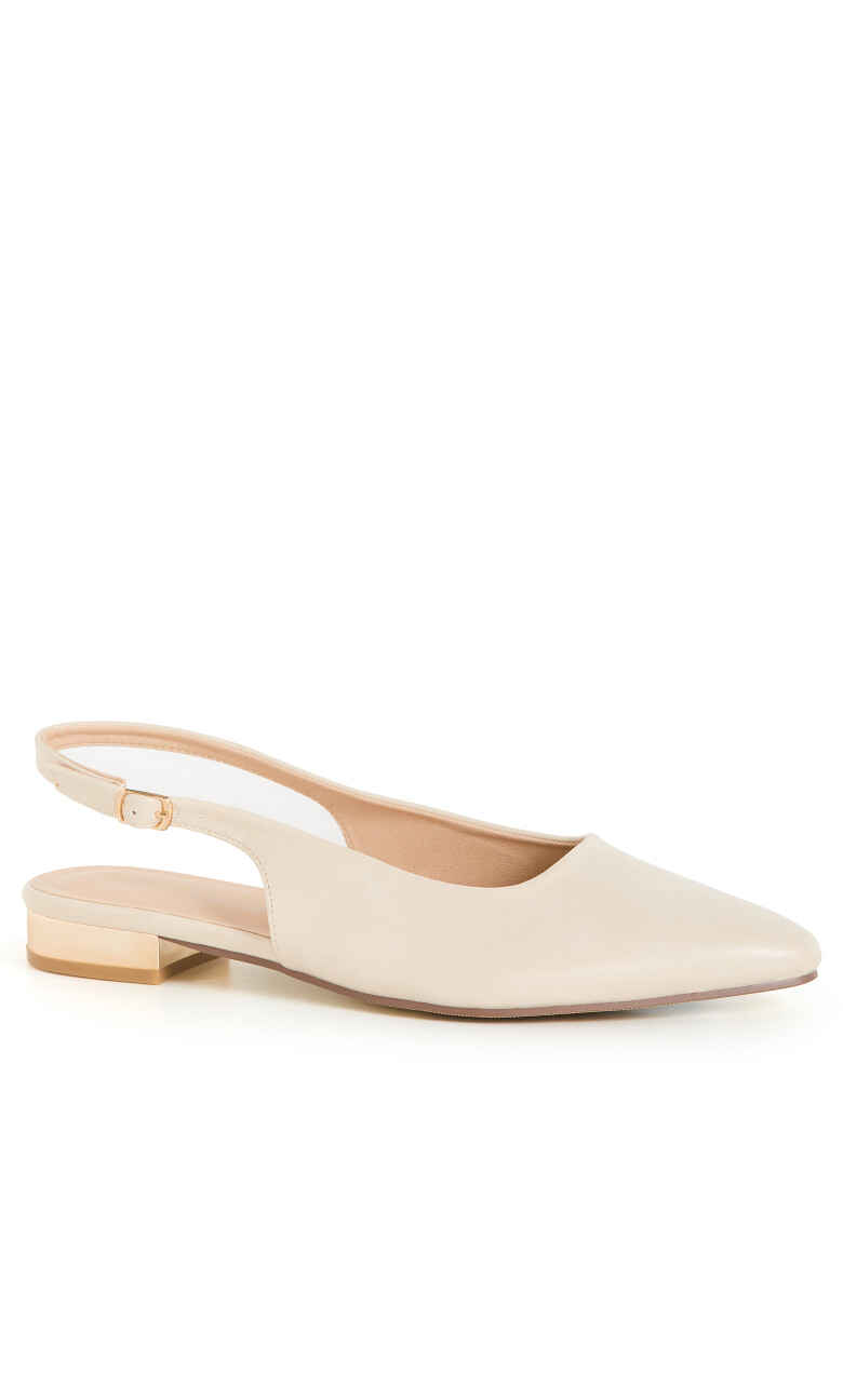 WIDE FIT Keira Ballet Shoe - stone