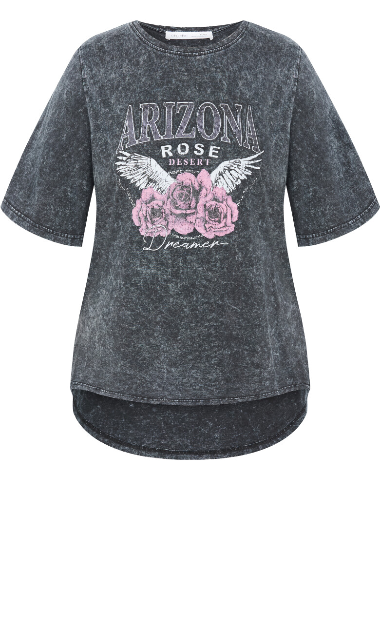 Ryan Arizona Print Tee - grey wash