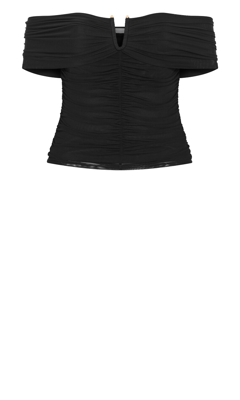 Isabell Off Shoulder Top - black