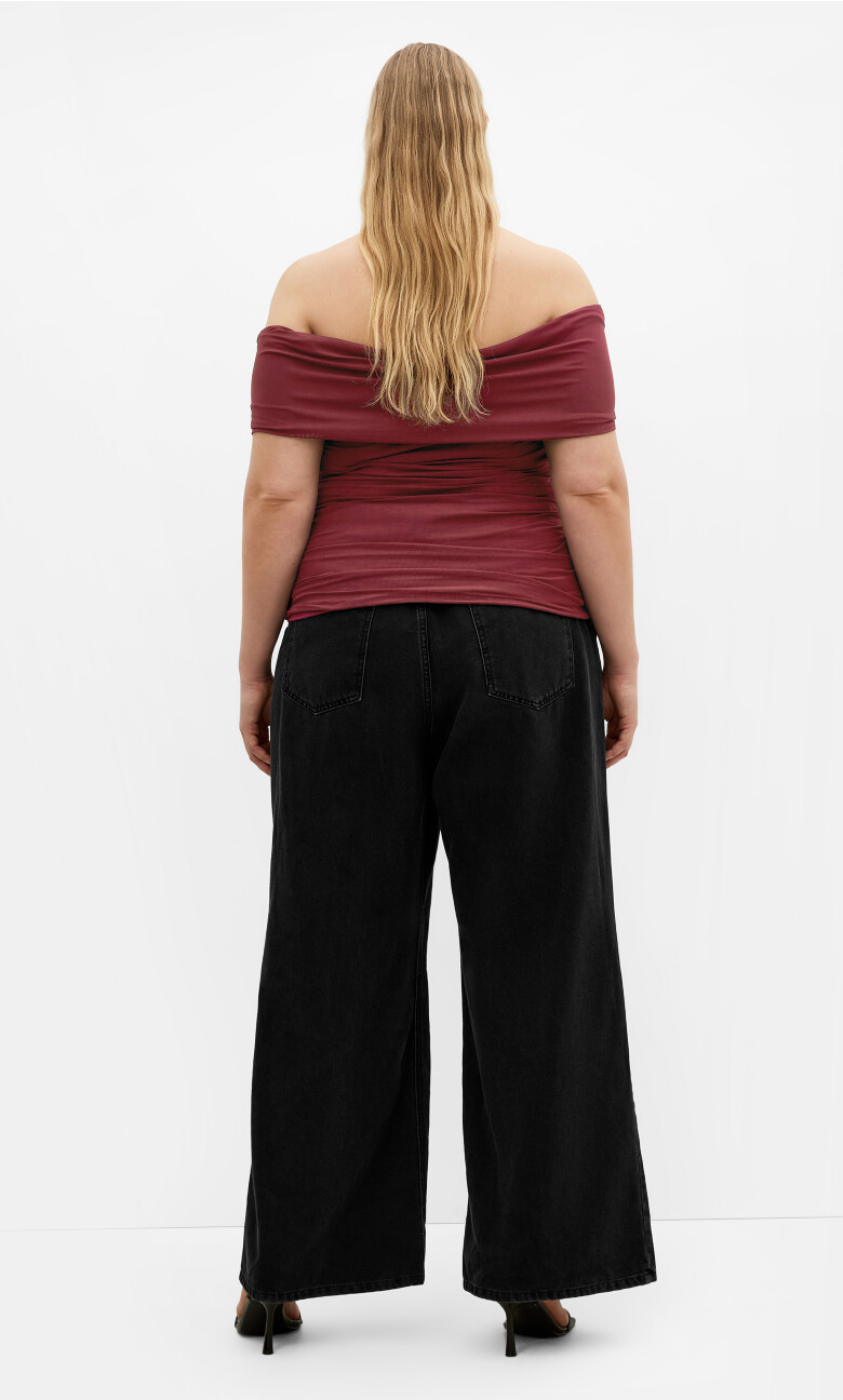 Isabell Off Shoulder Top - cherry