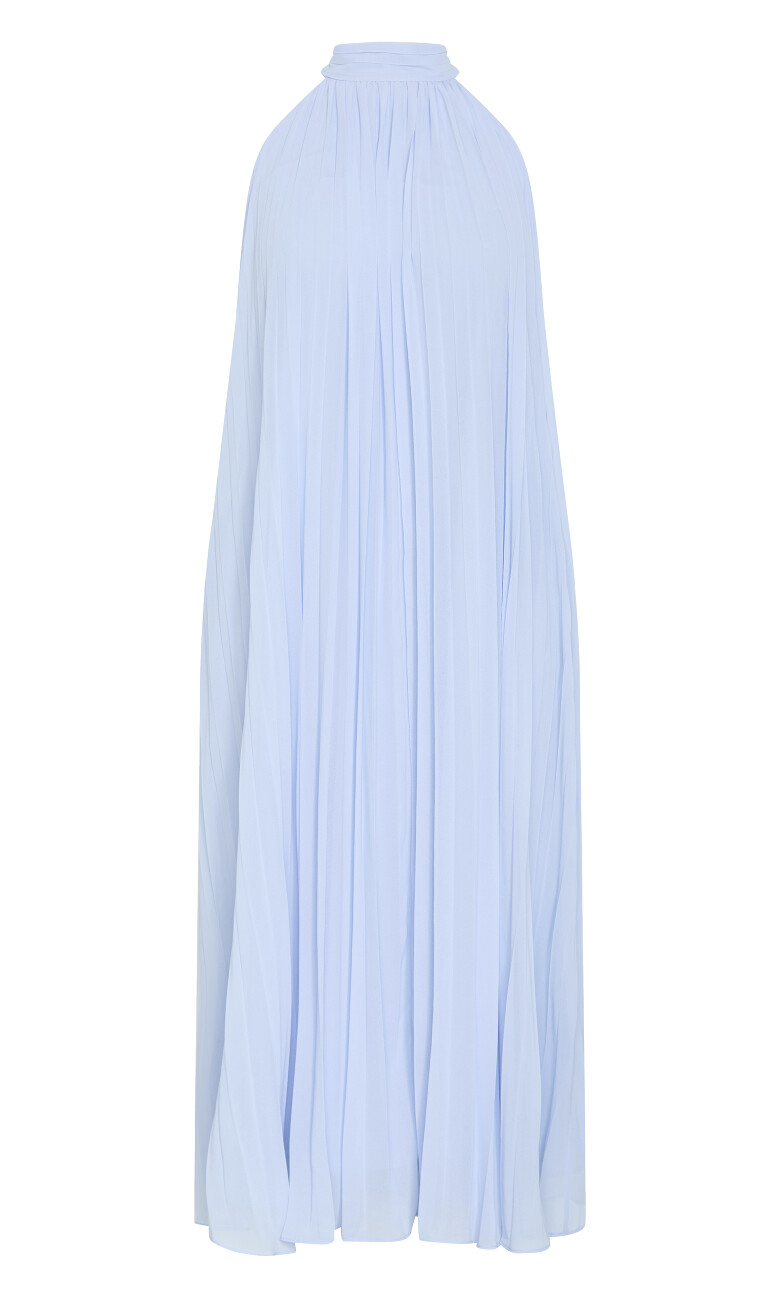 Aida Pleat Maxi Dress - sky blue