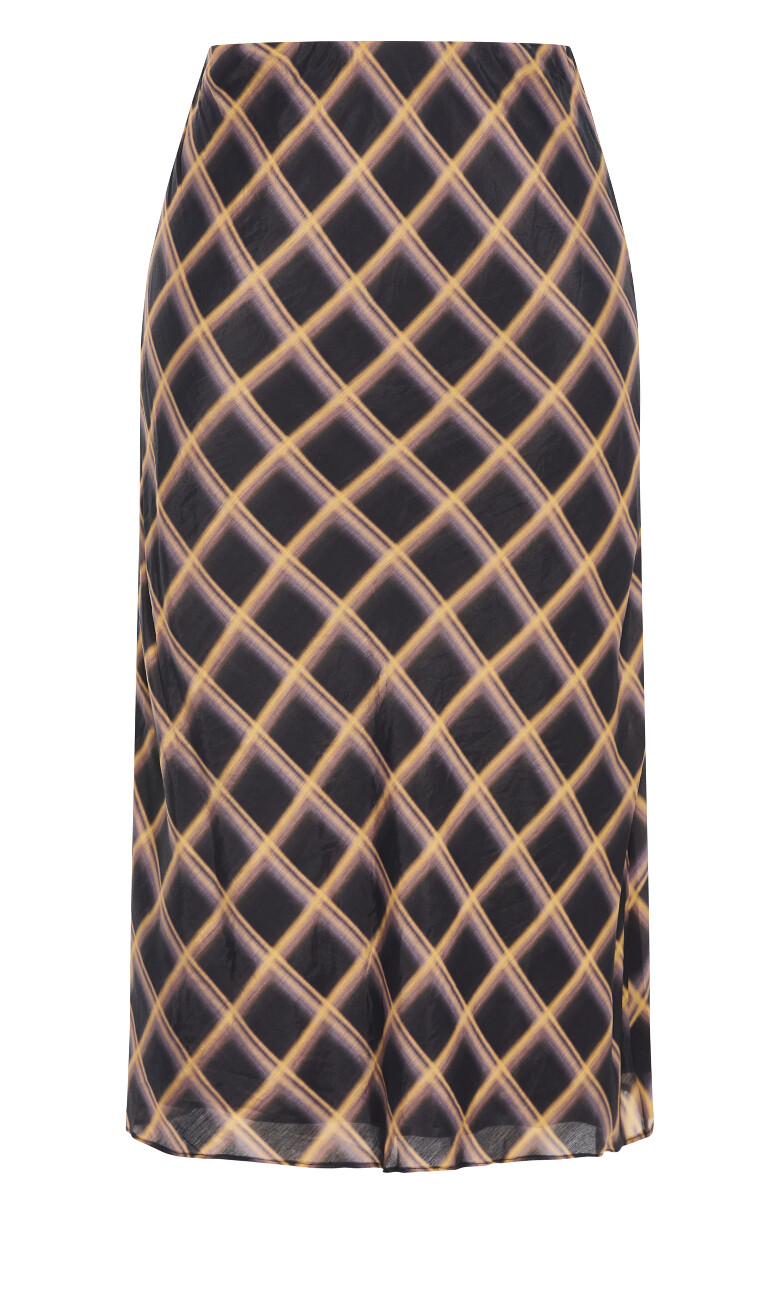 Kyra Print Midi Skirt - dark charcoal