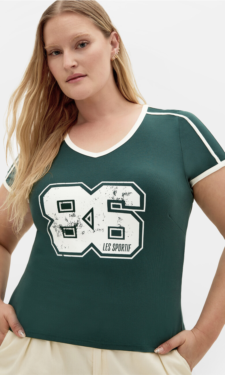 Micro Sport Print Tee - green