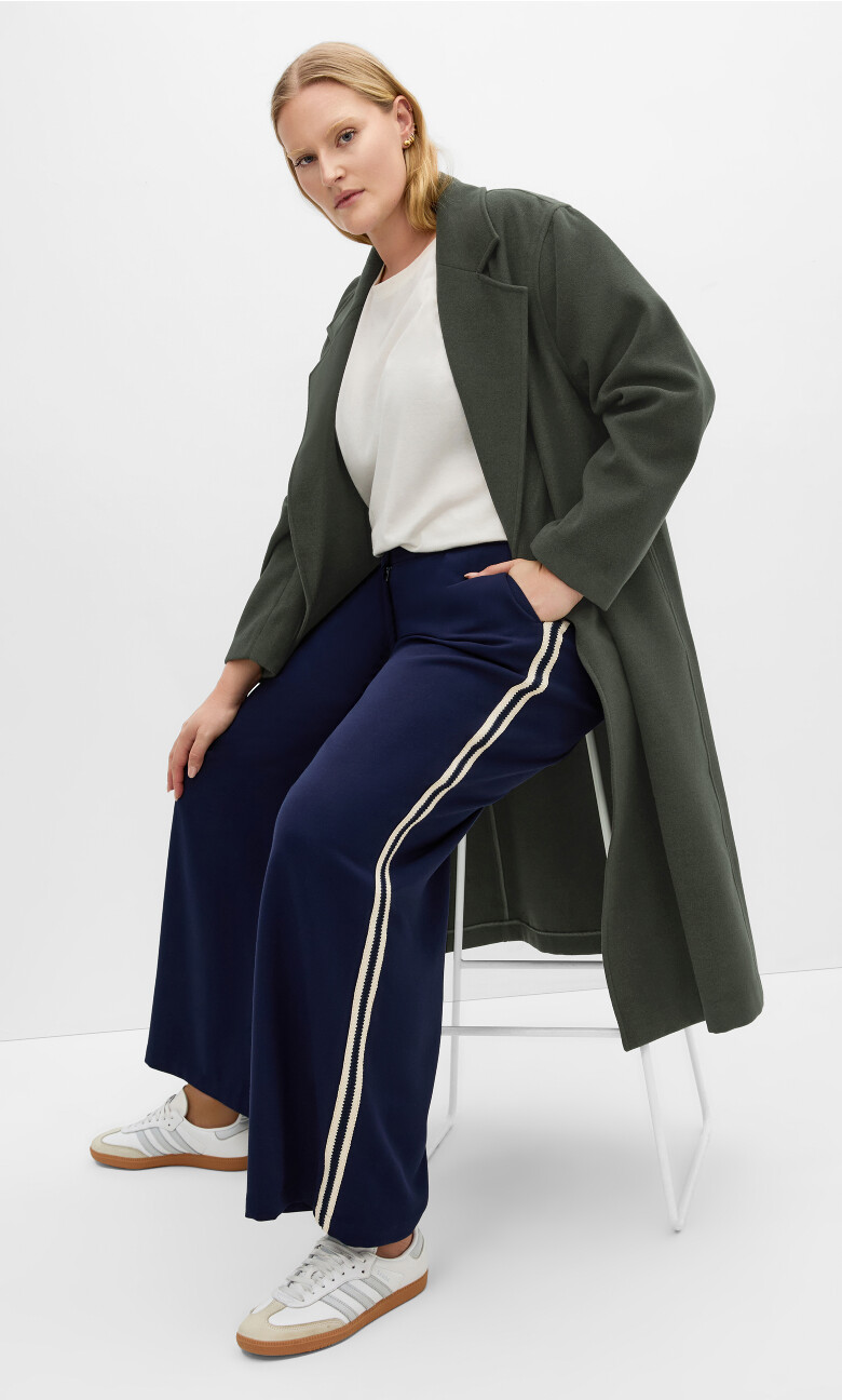 Plus Size PANT SPORT STRIPE - Navy