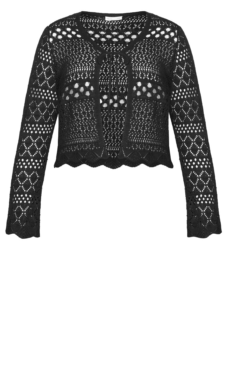 Crochet Love Top - black