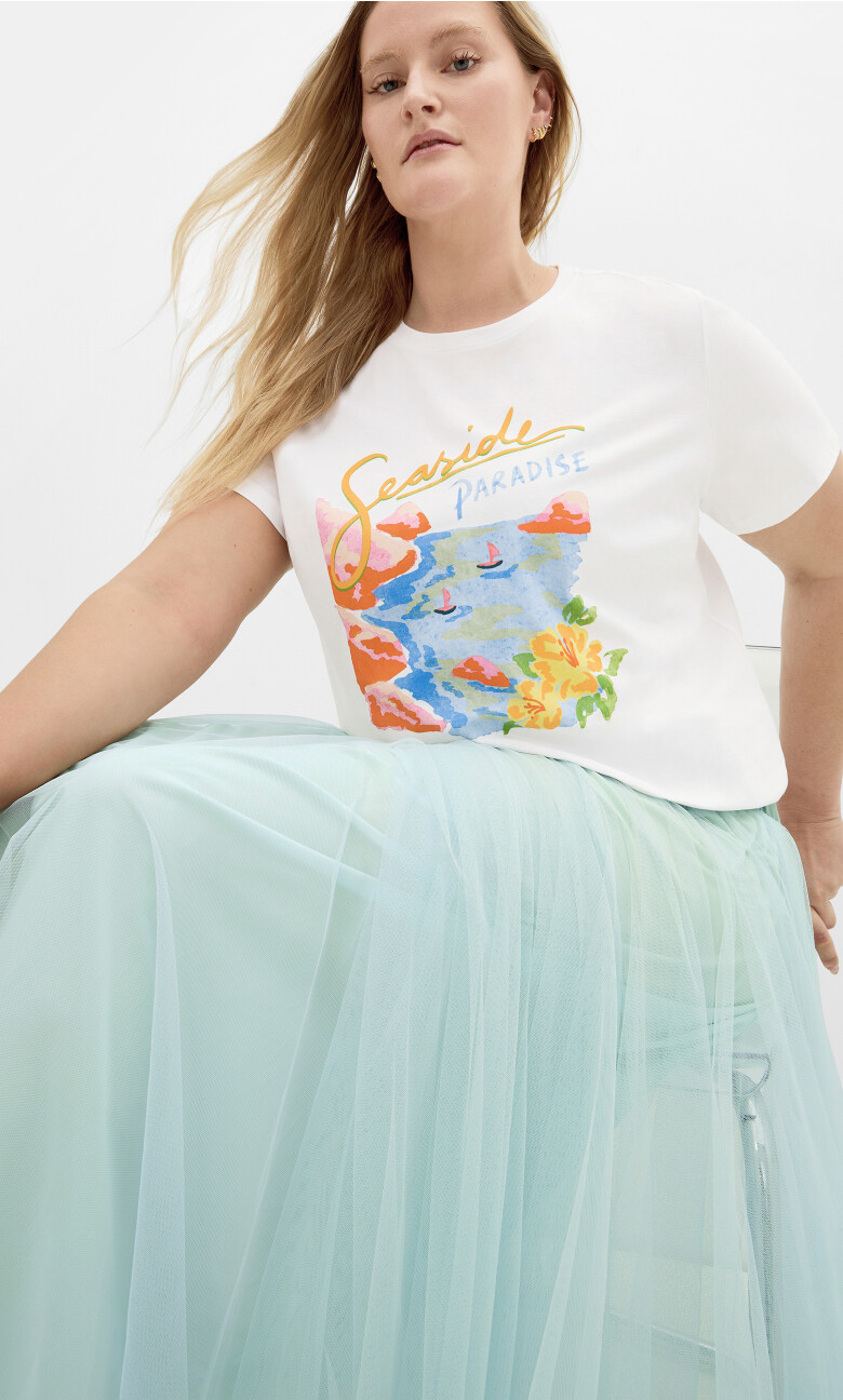 Plus Size TEE BIANCA - SEASIDE