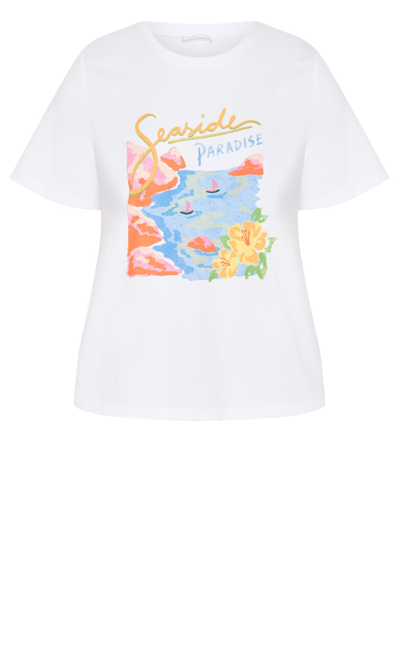 Bianca Paradise Cotton Tee - white