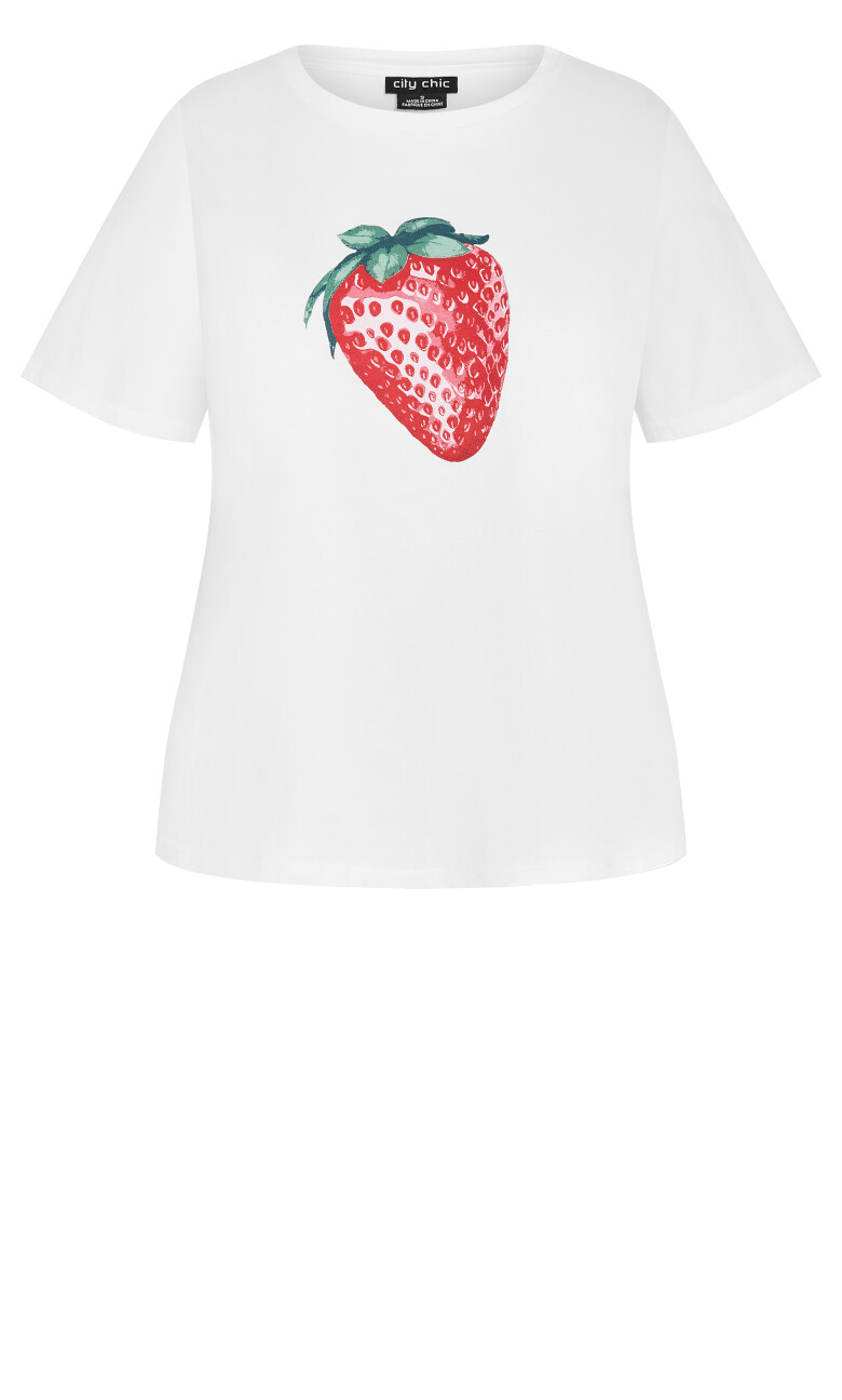 Bianca Berry Cotton Tee - white