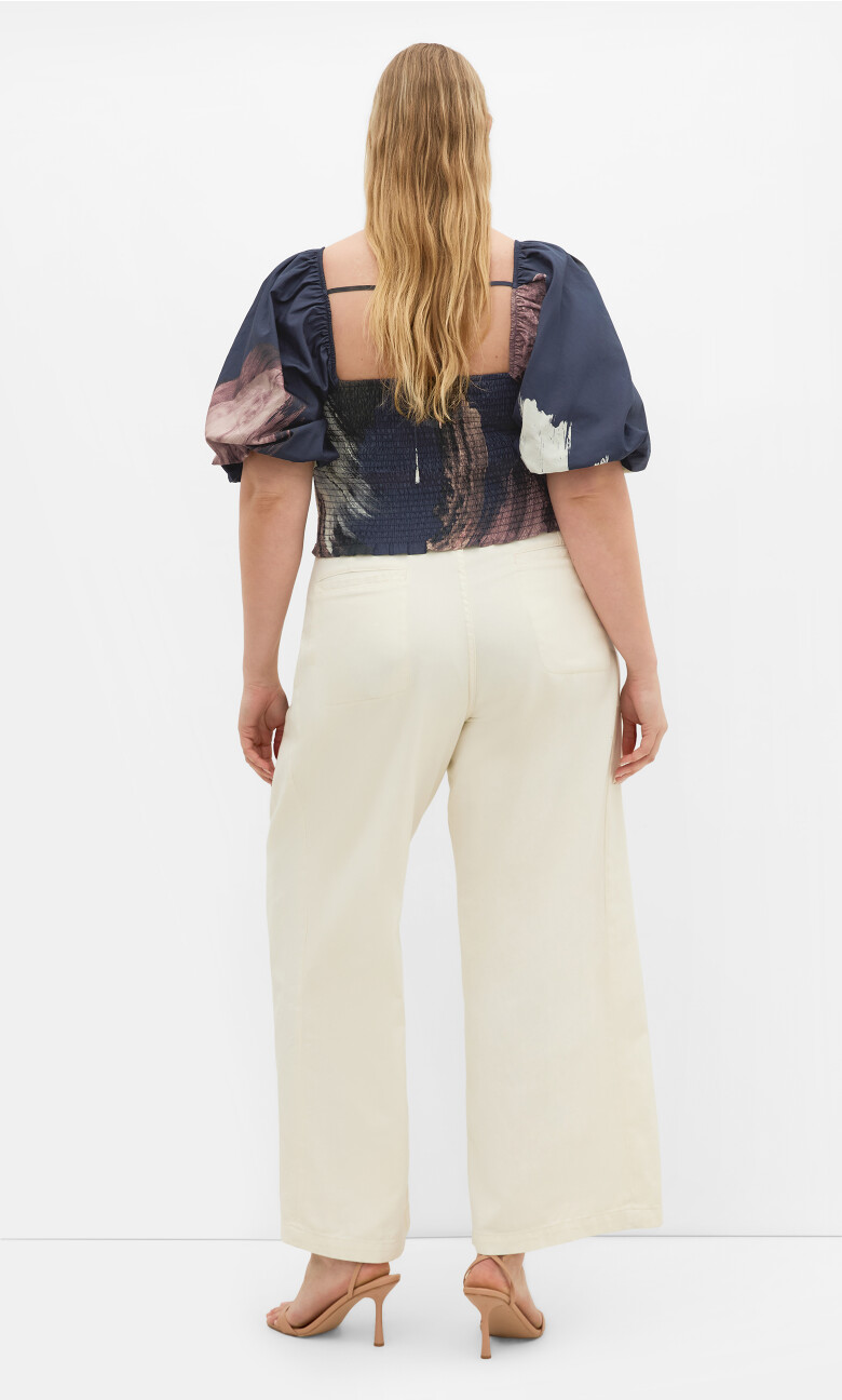 Amari Geo Print Top - navy