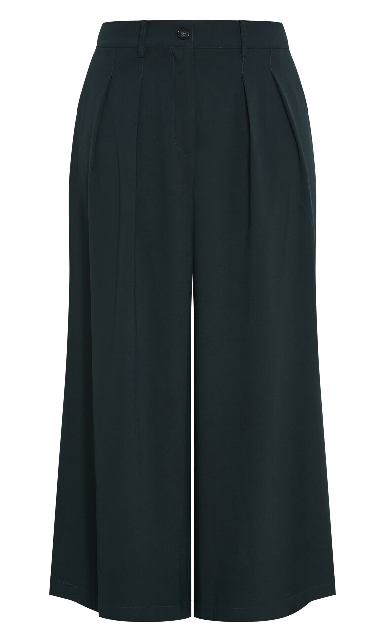 Abbie Wide Leg Pant - deep emerald