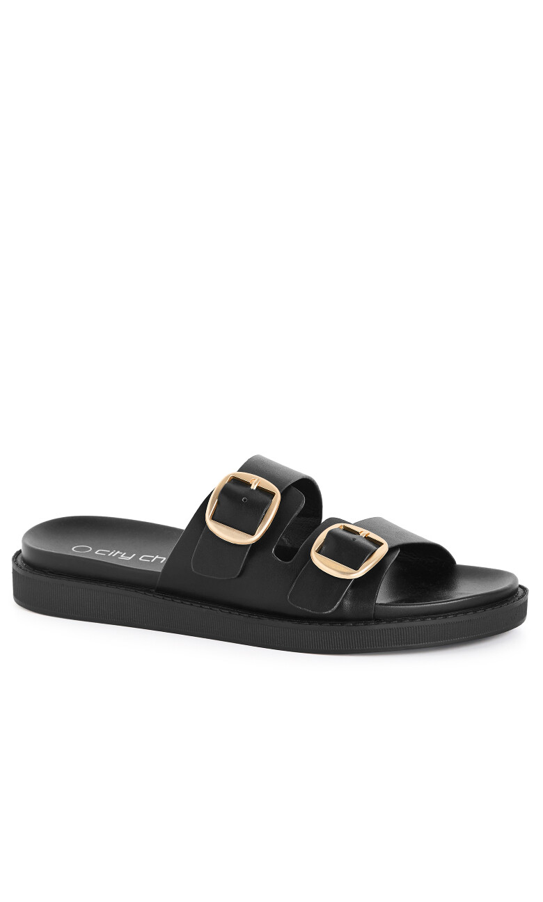 WIDE FIT Casey Slide - black