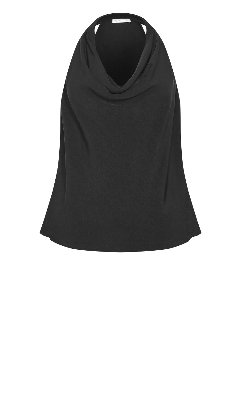Chloe Cowl Neck Top - black