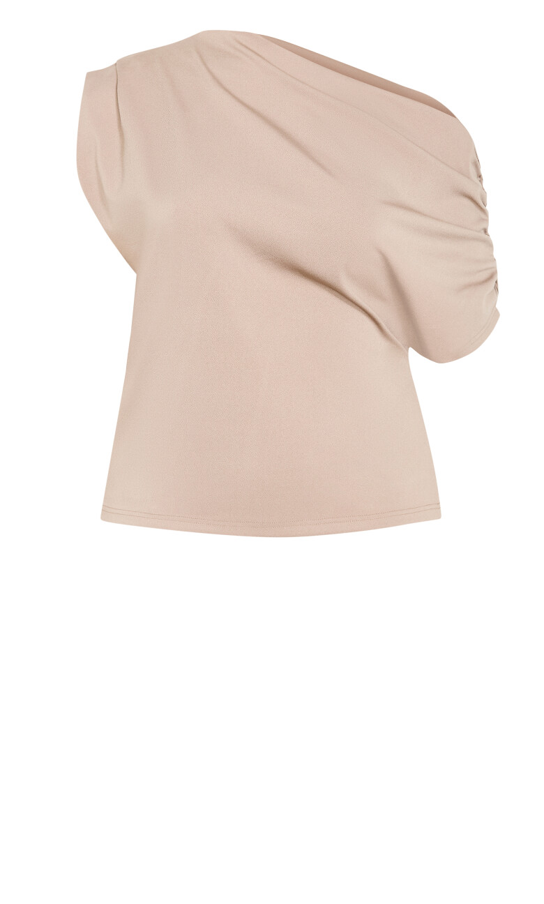Imani Off Shoulder Top - taupe