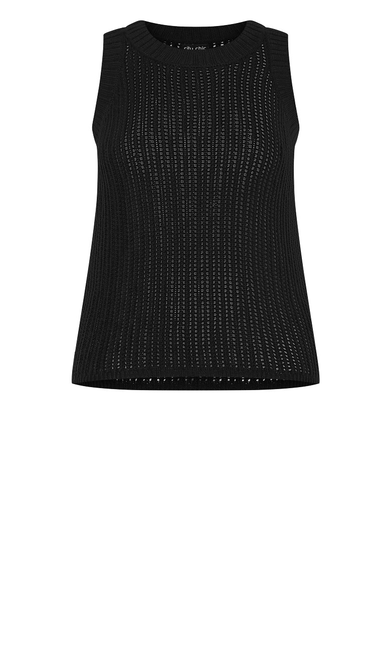 Talia Rib Tank - black