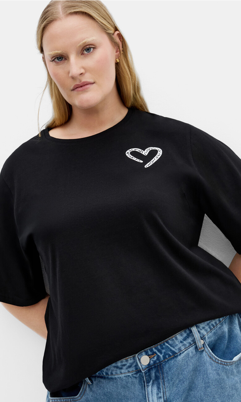 Davina Cotton Tee - black